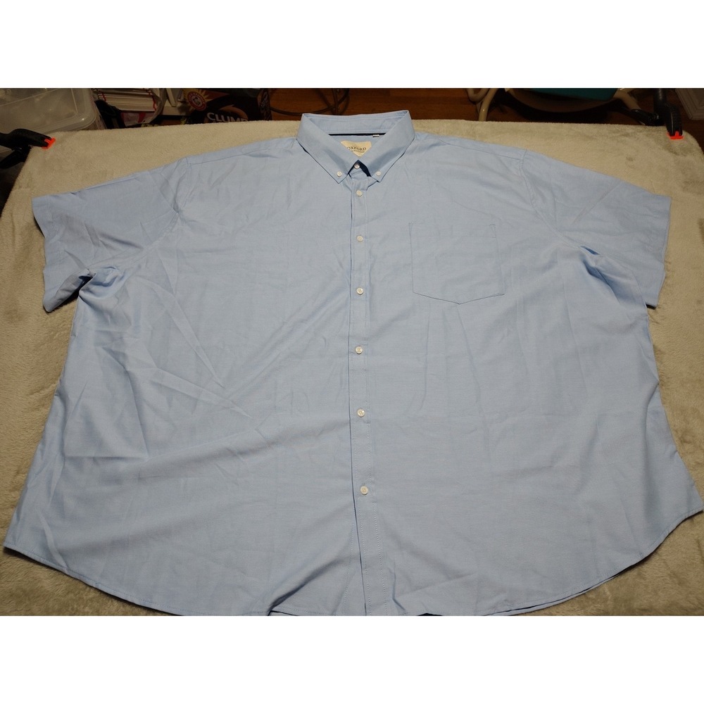 Oxford Men's Luxury Collection‎ Shirt 6XL Blue Classic Preppy Work College
